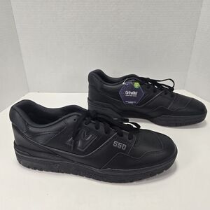 New Balance 550 Triple Black Men's Athletic Comfort Sneakers Size 13